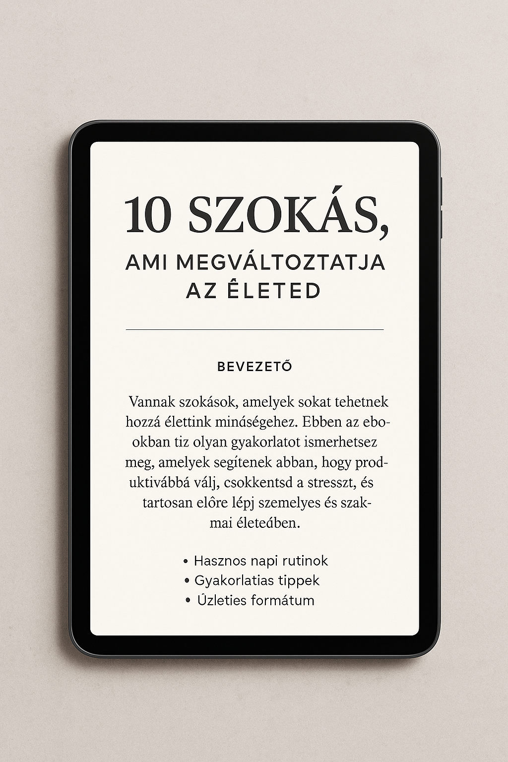 10 szokás, ami megváltoztatja az életed – Digitális e-book
